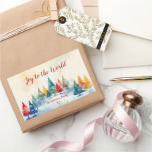 Joto the World Colorful Trees Weihnachtsaufkleber