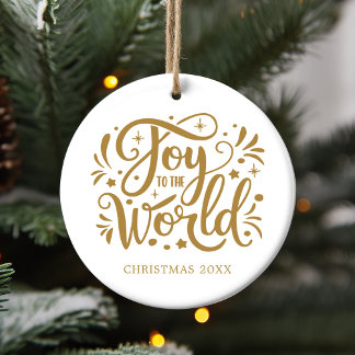 Joto the World Elegant Gold Script Christlich Keramik Ornament