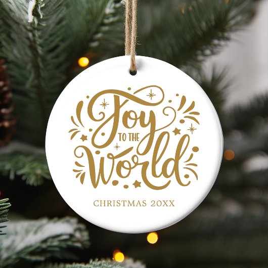 Joto the World Elegant Gold Script Christlich Keramik Ornament