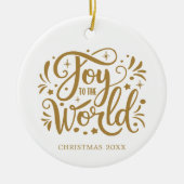 Joto the World Elegant Gold Script Christlich Keramik Ornament (Vorne)
