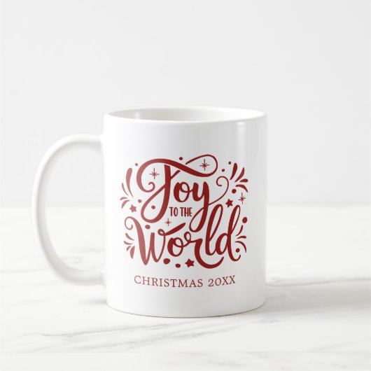 Joto the World Elegant Red Script Christlich Kaffeetasse (Links)