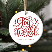 Joto the World Elegant Red Script Christlich Keramik Ornament