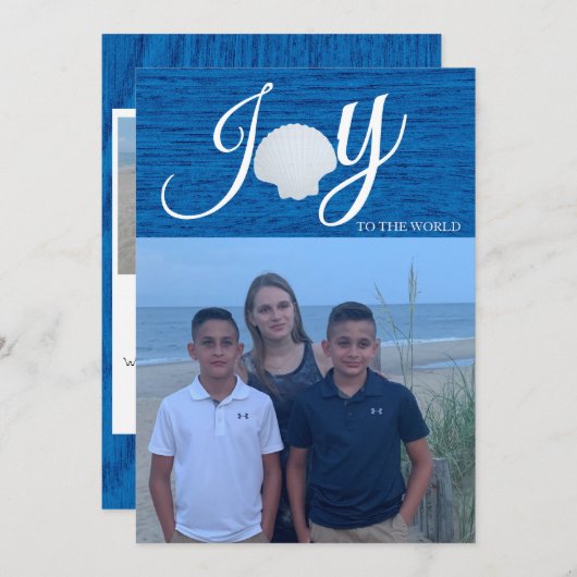 Joto the World Foto Collage Weihnachtskarte Einladung (Vorne/Hinten)