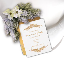 Joto the World Gold Poinsettia Weihnachtskarte Einladung