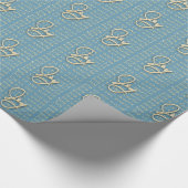"Joto the World" - Gold und Blue Wrapping Paper Geschenkpapier (Ecke)