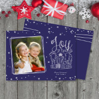 Joto the World Handwriting Foto Weihnachtskarte