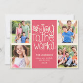 Joto the World Multi Foto Weihnachtskarte Einladung (Vorderseite)