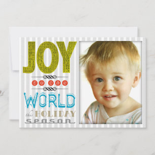 Joto the World Personalisiert Holiday Foto Card Feiertagskarte