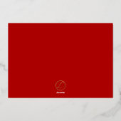 Joto the World Red Poinsettia Weihnachtskarte Folieneinladung (Rückseite)