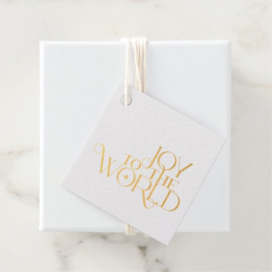Joto the World Script Typografy Christmas Foil Geschenkanhänger (Mit Box)