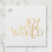 Joto the World Script Typografy Christmas Foil Geschenkanhänger (Vorderseite)