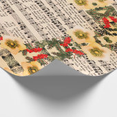 Joto the World Sheet Music Wrapping Paper Geschenkpapier (Ecke)