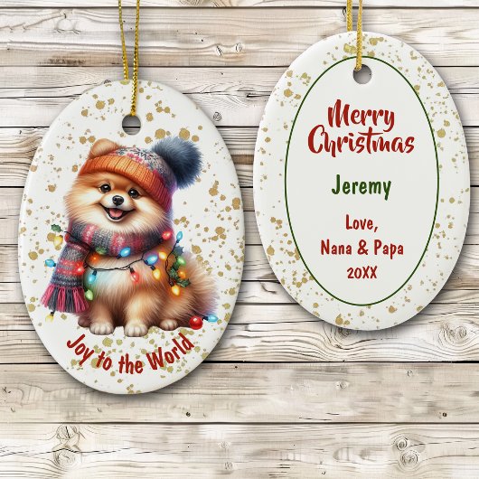 Joto the World Spitz Puppy Keramik Ornament