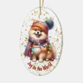 Joto the World Spitz Puppy Keramik Ornament (Links)