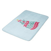 Joto the World Weihnachtsziffer Typografie Badematte (Schrägansicht)