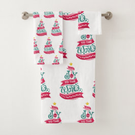 Joto the World Weihnachtsziffer Typografie Badhandtuch Set