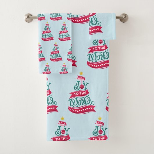 Joto the World Weihnachtsziffer Typografie Badhandtuch Set (Insitu)