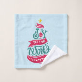 Joto the World Weihnachtsziffer Typografie Badhandtuch Set (Waschlappen)