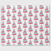 Joto the World Weihnachtsziffer Typografie Geschenkpapier (Flach)