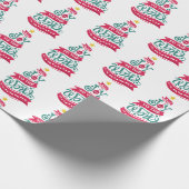 Joto the World Weihnachtsziffer Typografie Geschenkpapier (Ecke)