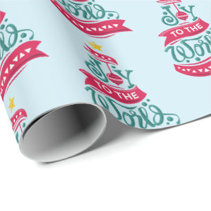 Joto the World Weihnachtsziffer Typografie Geschenkpapier