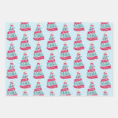 Joto the World Weihnachtsziffer Typografie Geschenkpapier Set (Vorderseite)