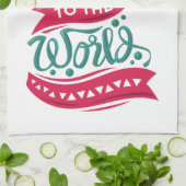 Joto the World Weihnachtsziffer Typografie Geschirrtuch (Gefaltet)