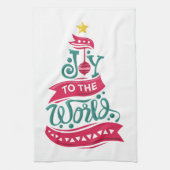 Joto the World Weihnachtsziffer Typografie Geschirrtuch (Vertikal)