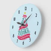 Joto the World Weihnachtsziffer Typografie Große Wanduhr (Winkel)