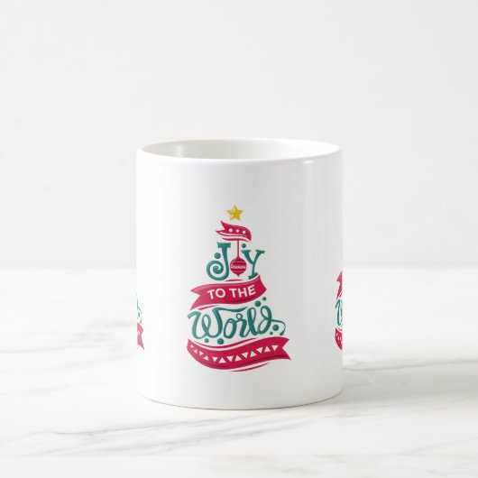 Joto the World Weihnachtsziffer Typografie Kaffeetasse (Mittel)