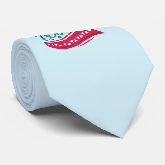 Joto the World Weihnachtsziffer Typografie Krawatte (Gerollt)