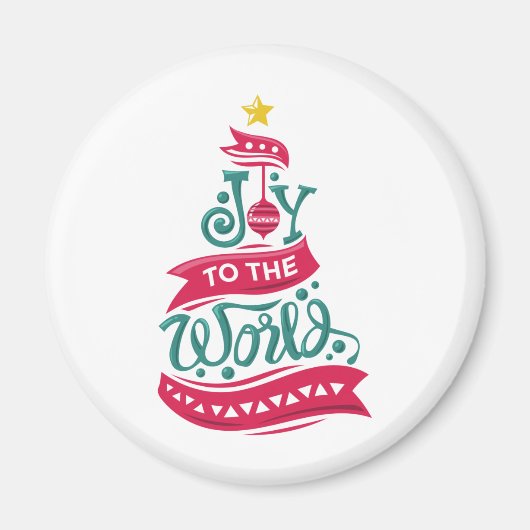 Joto the World Weihnachtsziffer Typografie Magnet (Vorne)