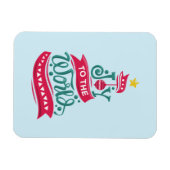 Joto the World Weihnachtsziffer Typografie Magnet (Horizontal)