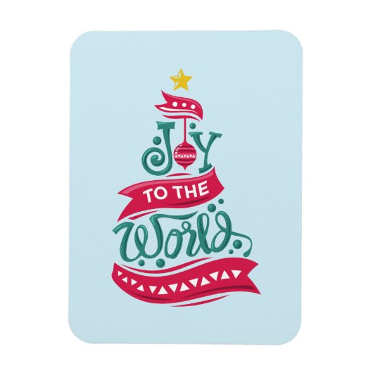 Joto the World Weihnachtsziffer Typografie Magnet (Vertikal)