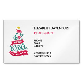 Joto the World Weihnachtsziffer Typografie Magnetische Visitenkarte