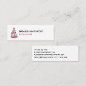 Joto the World Weihnachtsziffer Typografie Mini Visitenkarte (Vorne/Hinten)