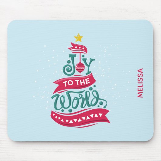 Joto the World Weihnachtsziffer Typografie Mousepad (Vorne)