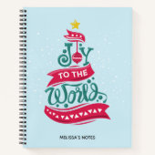 Joto the World Weihnachtsziffer Typografie Notizblock (Vorderseite)