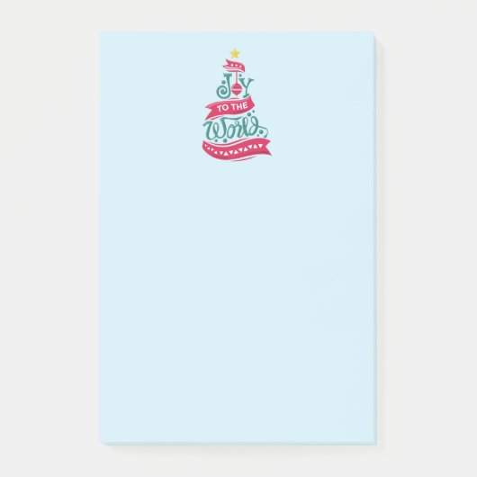 Joto the World Weihnachtsziffer Typografie Post-it Klebezettel (Vorderseite)