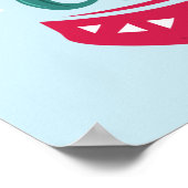 Joto the World Weihnachtsziffer Typografie Poster (Ecke)