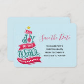 Joto the World Weihnachtsziffer Typografie Save The Date (Vorne/Hinten)