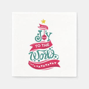 Joto the World Weihnachtsziffer Typografie Serviette
