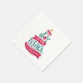 Joto the World Weihnachtsziffer Typografie Serviette (Ecke)