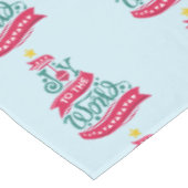 Joto the World Weihnachtsziffer Typografie Tischdecke (Schrägansicht)