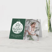 Joto the World Zitat Green Foto frohe Weihnachten (Vorderseite)