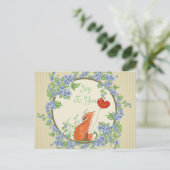 Joto You Fox Holiday Postcard Postkarte (Stehend Vorderseite)