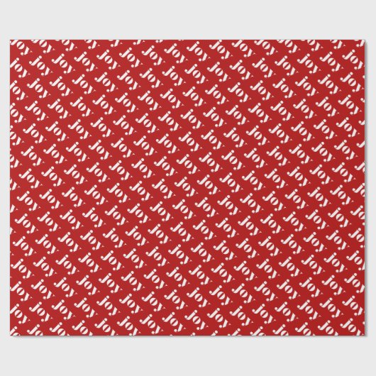 JOUBARD Typografie Red Pattern Moderne Weihnachten Geschenkpapier (Flach)