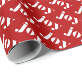 JOUBARD Typografie Red Pattern Moderne Weihnachten Geschenkpapier (Rolleneckpunkt)