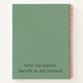 Journal Art Sketchbook Women with Roses-Wreath V01 Notizblock (Rückseite)