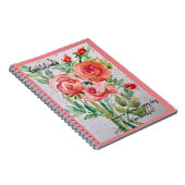 Journal-"Dankbarkeit" - Korallen-Rose Notizblock (Rechte Seite)